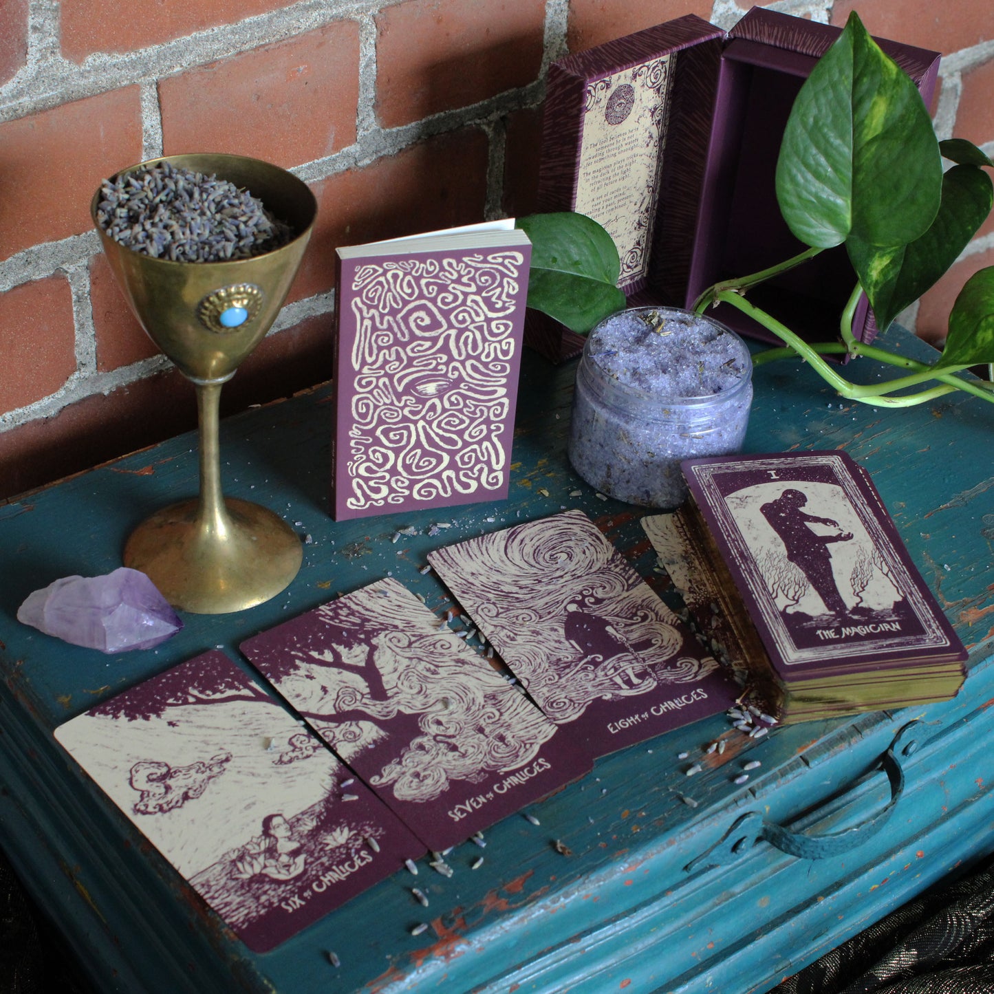 Light visions tarot deck with purple and prisma vision.