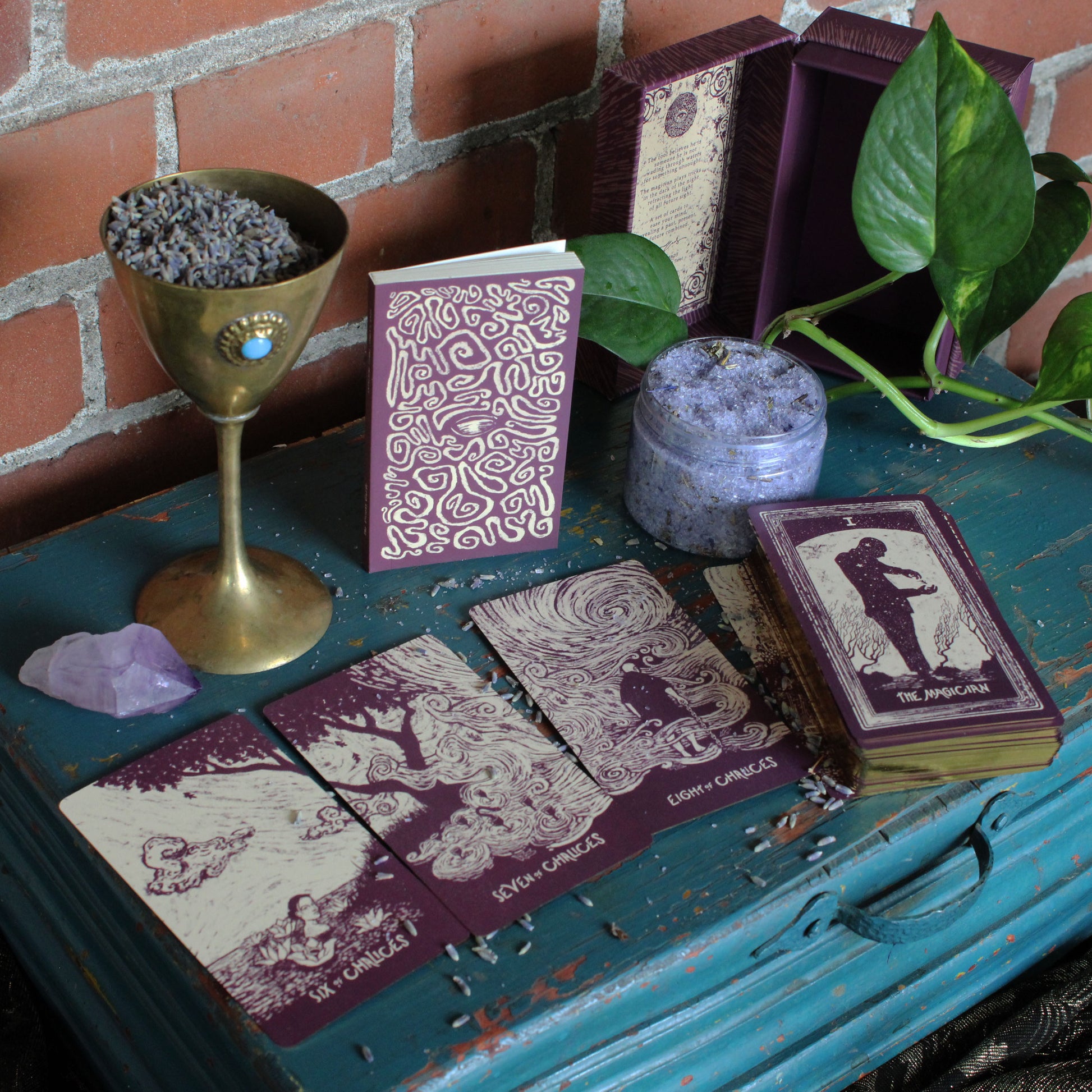 Light visions tarot deck with purple and prisma vision.