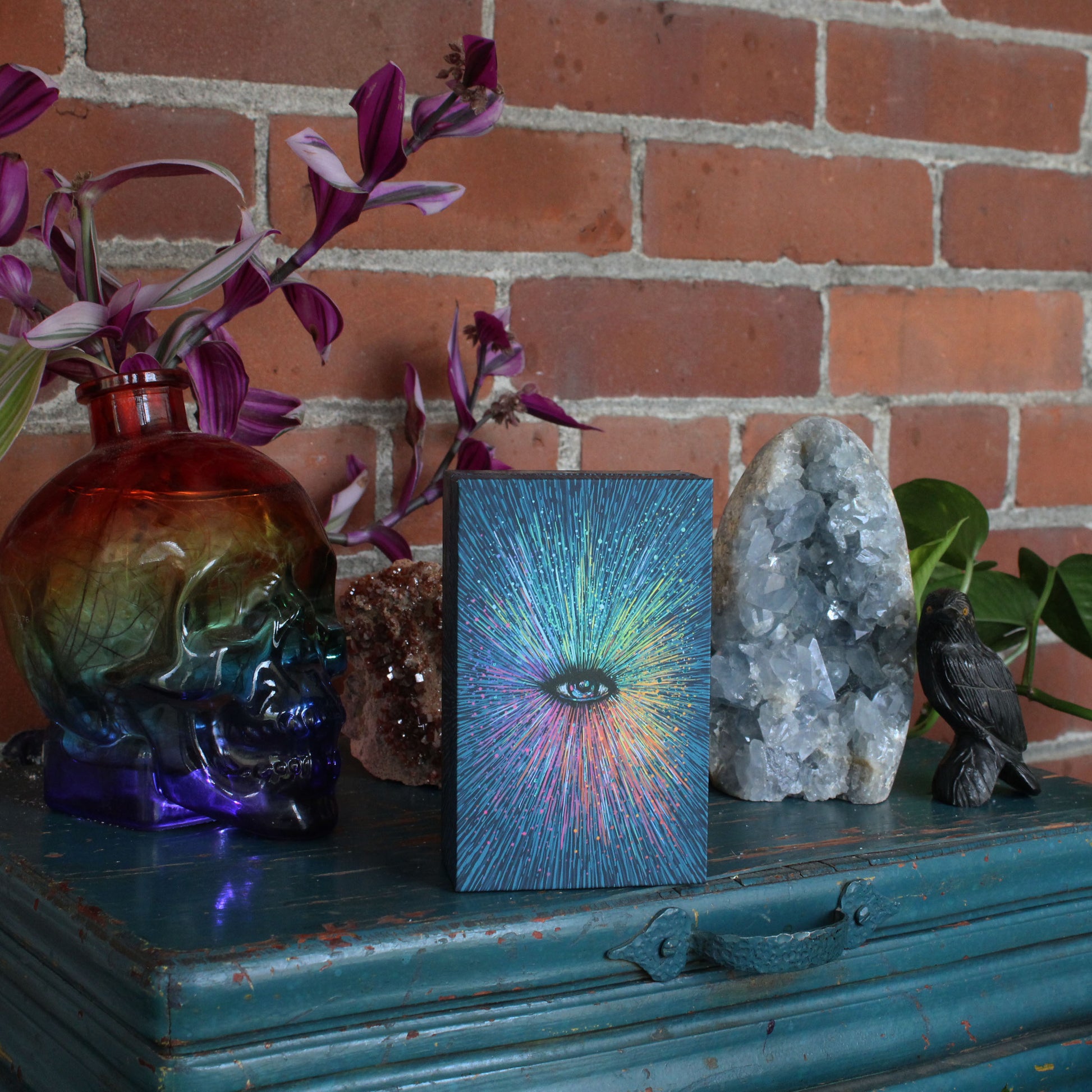 Prisma visions tarot deck with rainbow colors.